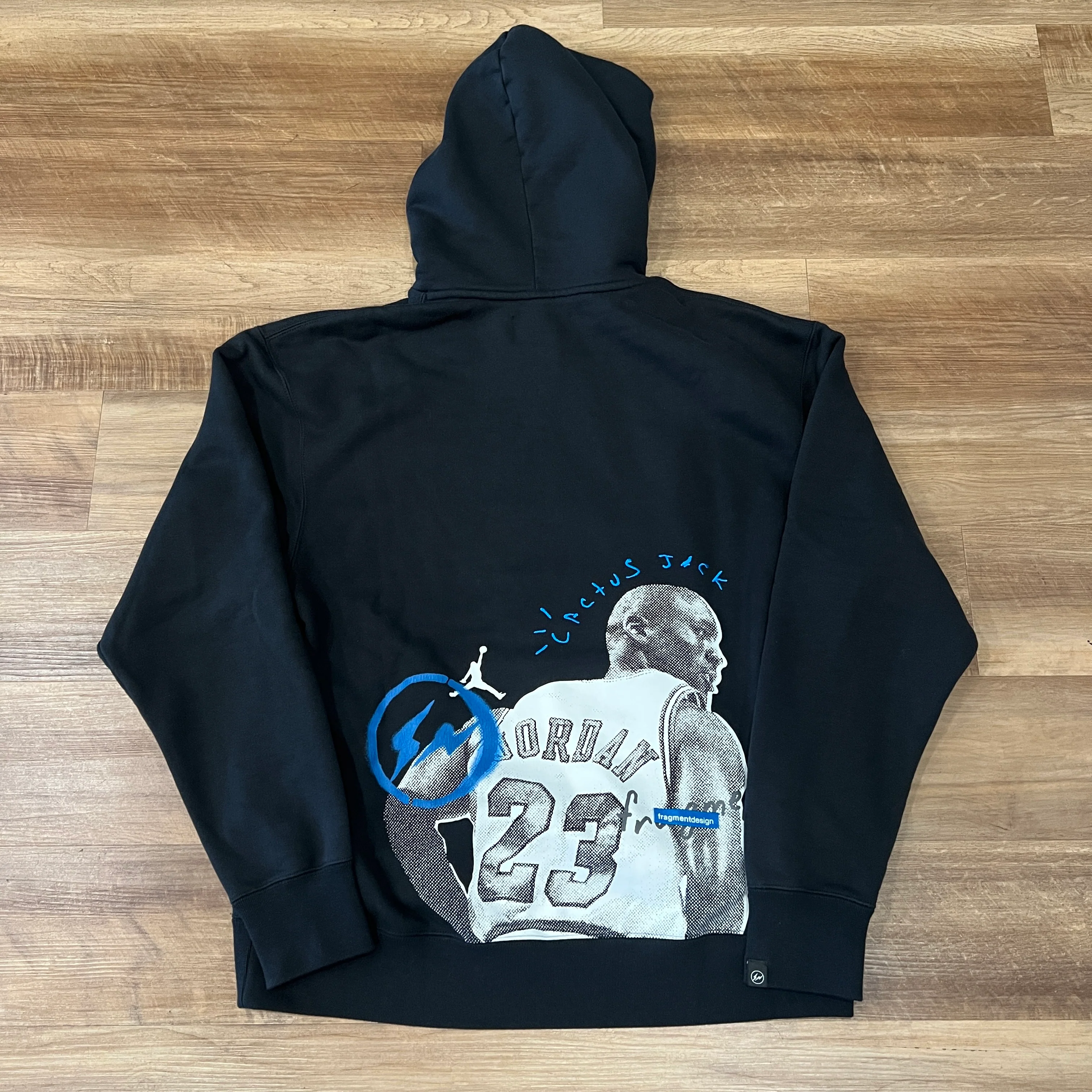 Air Jordan x Travis Scott x Fragment Hoodie Black - Image 2
