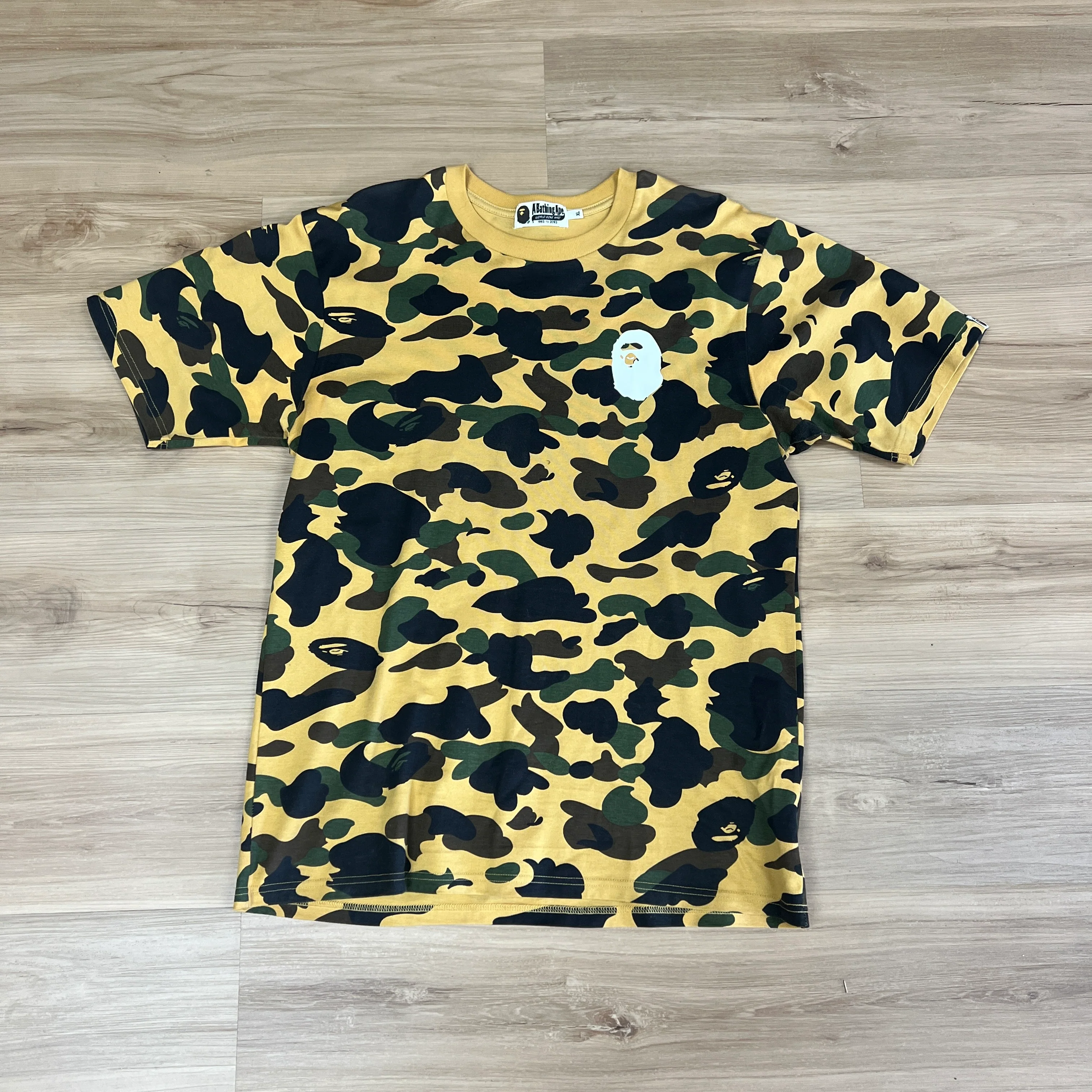 Bathing Ape multi-logo camo t-shirt Yellow