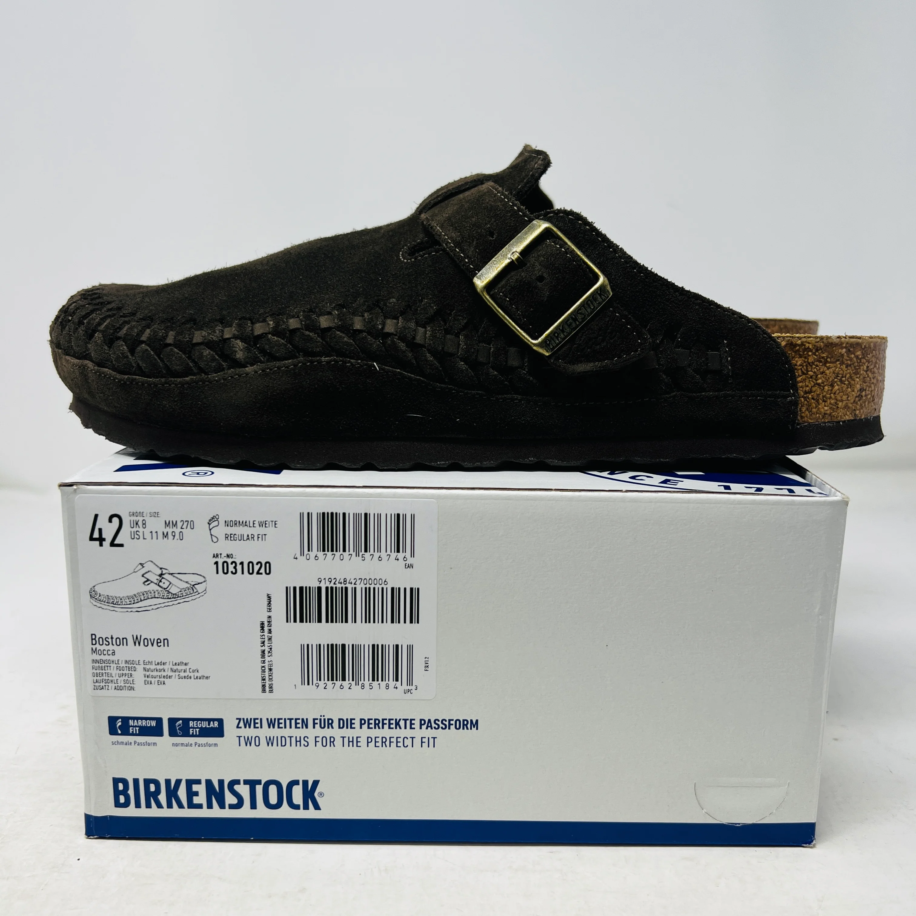 Birkenstock Boston Braided Suede Kith Mocca