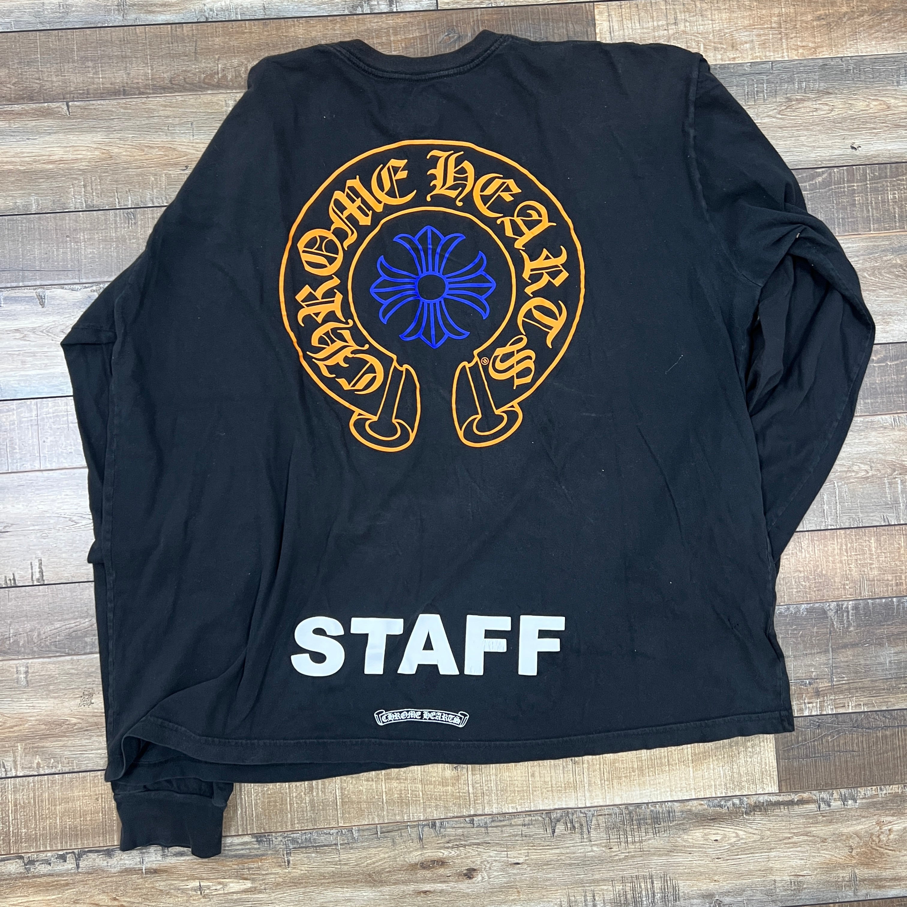 Black, Orange & Blue Staff Horseshoe Logo Long Sleeve - Image 2