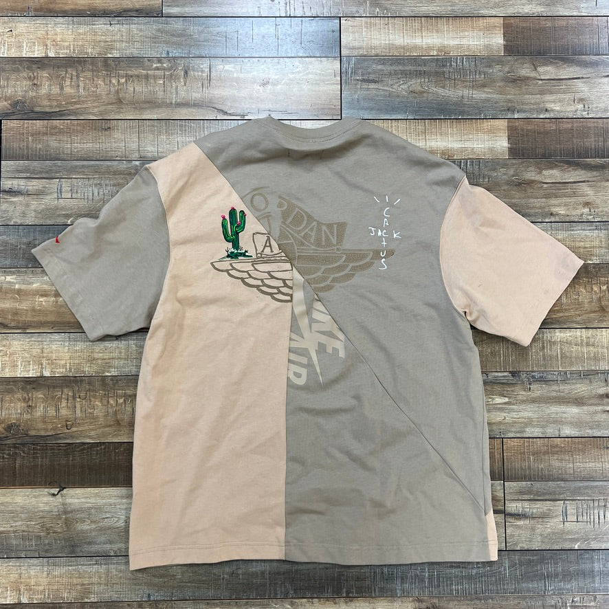 Cactus Jack by Travis Scott x Jordan Short-Sleeve T-Shirt Khaki/Desert - Image 2