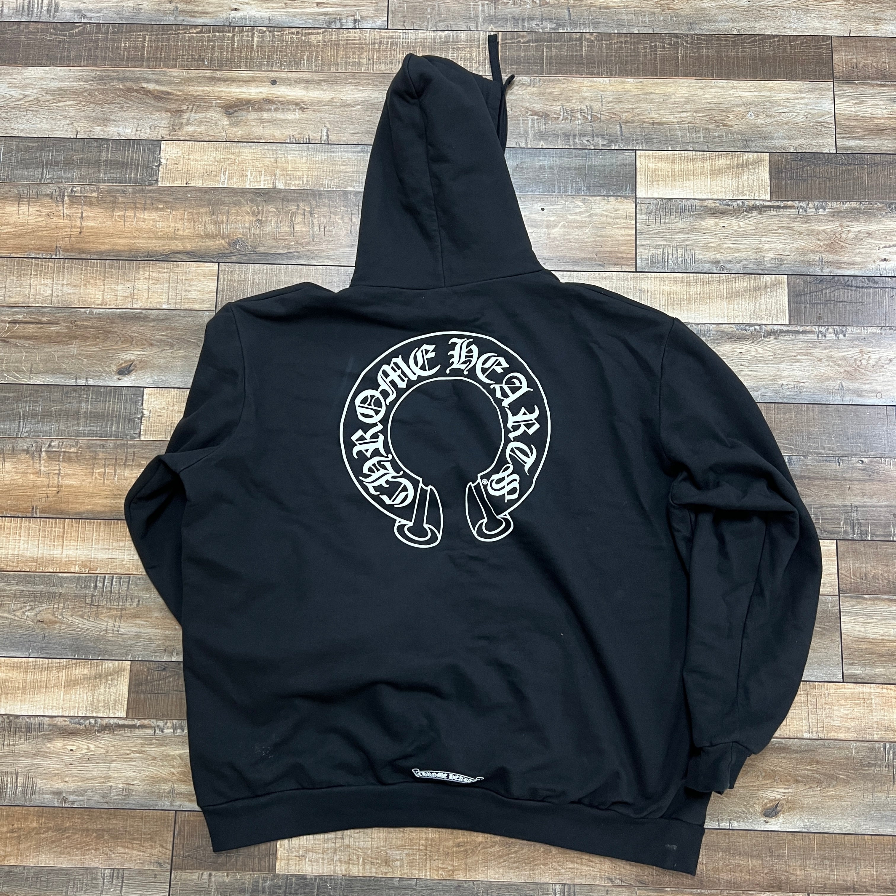 Chrome Hearts Horseshoe Floral Hoodie Black - Image 2