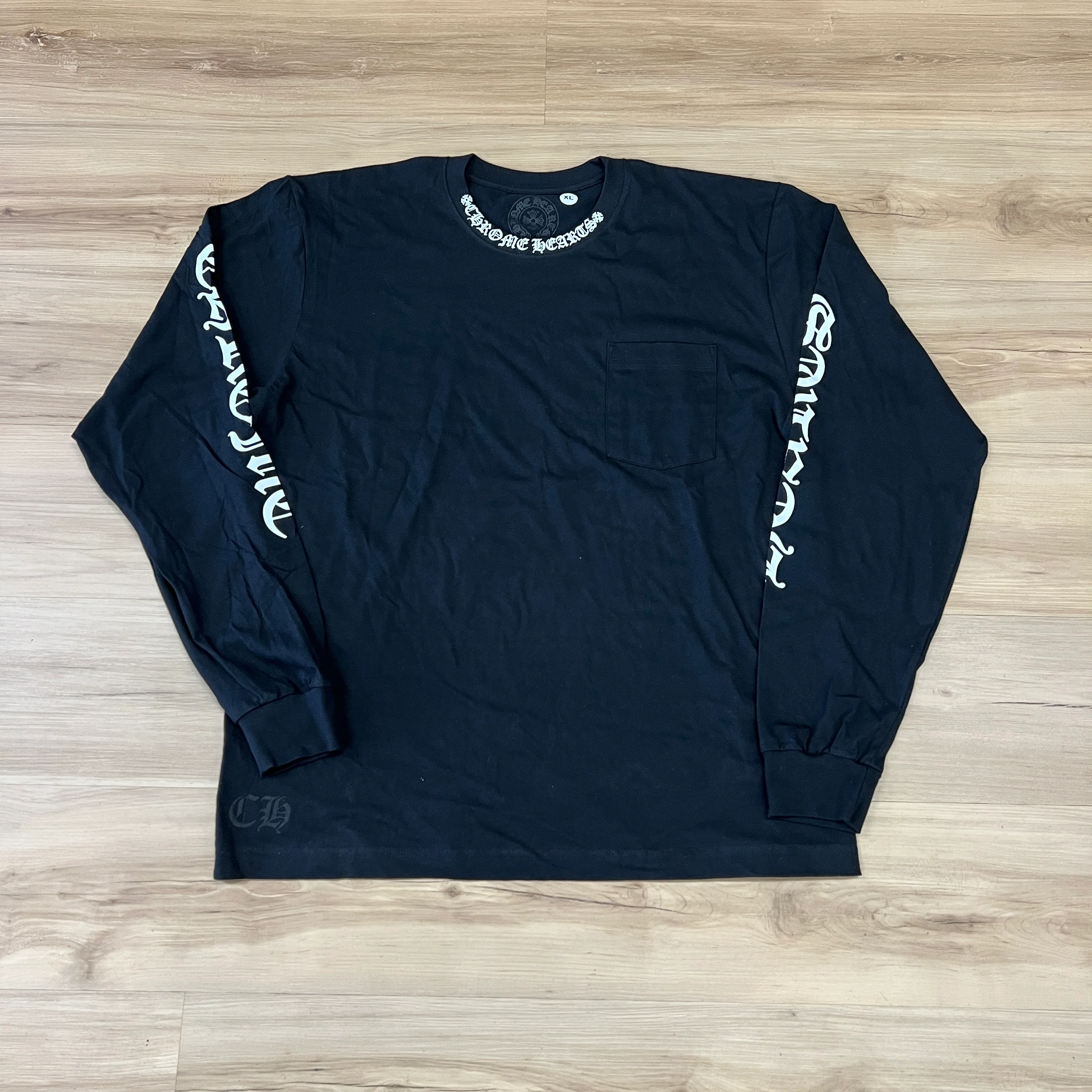 Chrome Hearts Neck Logo Long Sleeve Pocket T-Shirt
