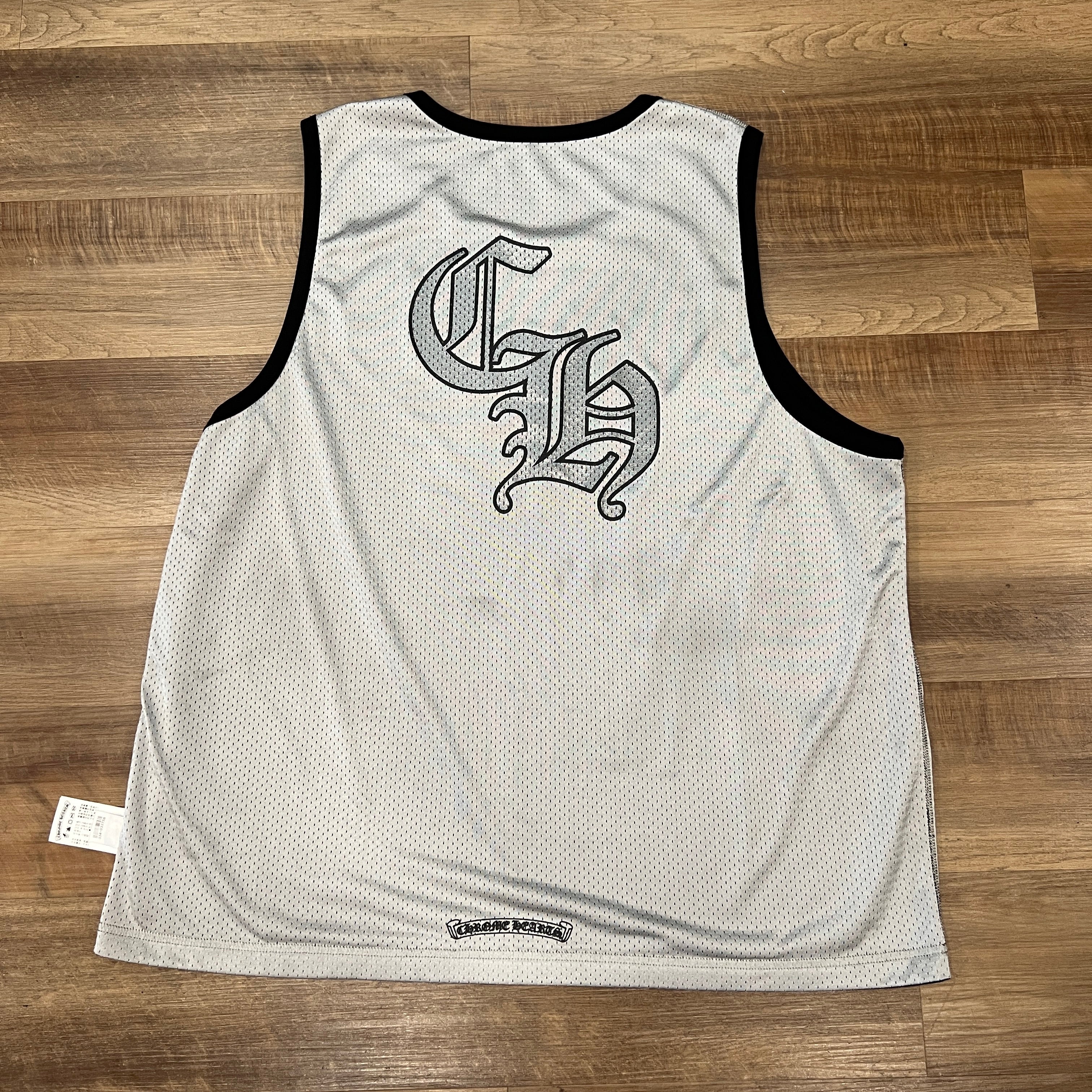 Chrome Hearts Sports Mesh Reversible Basketball Jersey Black - Image 4