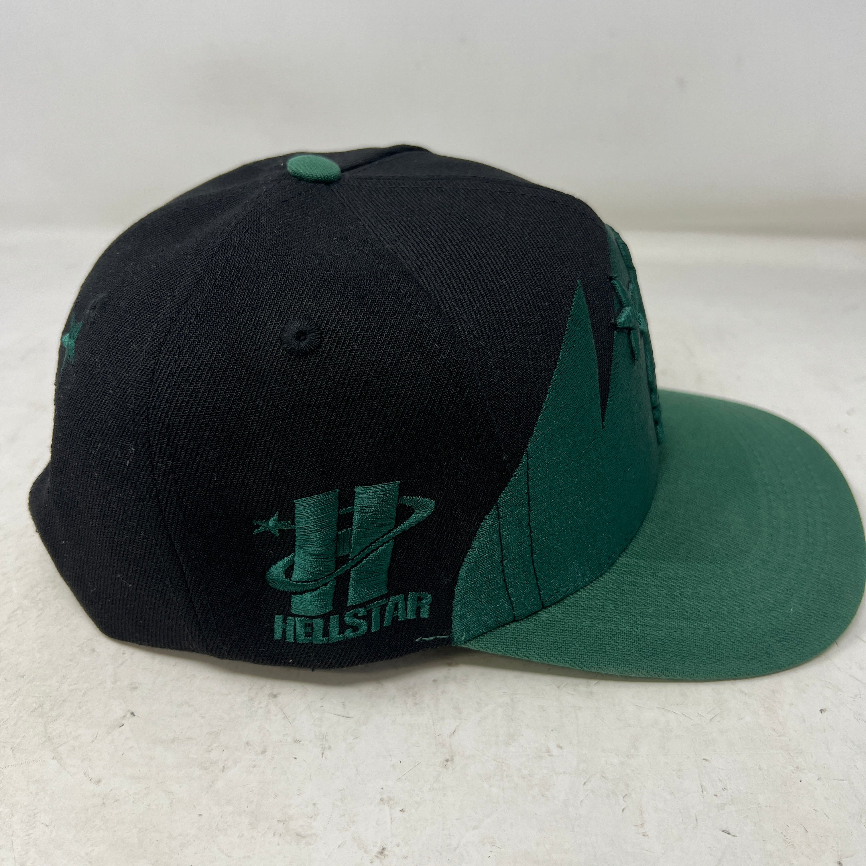 Hellstar Sharkteeth Snapback Hat Black/Green - Image 2