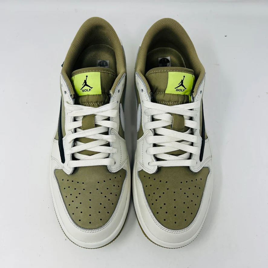 Jordan 1 Retro Low Golf Travis Scott Neutral Olive - Image 2
