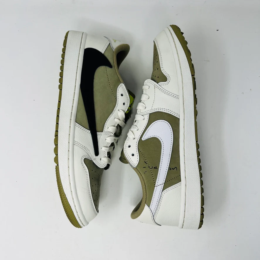 Jordan 1 Retro Low Golf Travis Scott Neutral Olive - Image 3