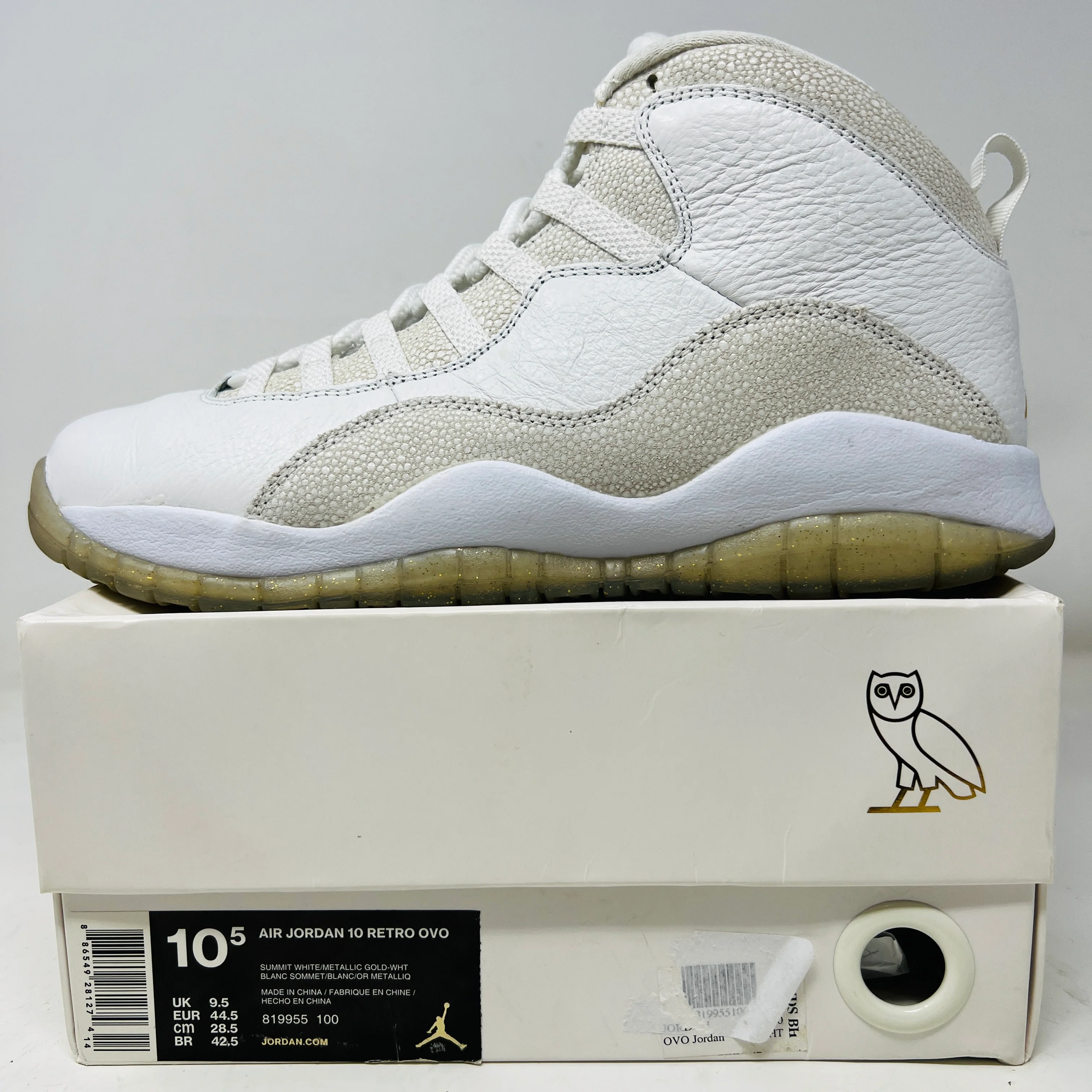 Jordan 10 Retro Drake OVO White
