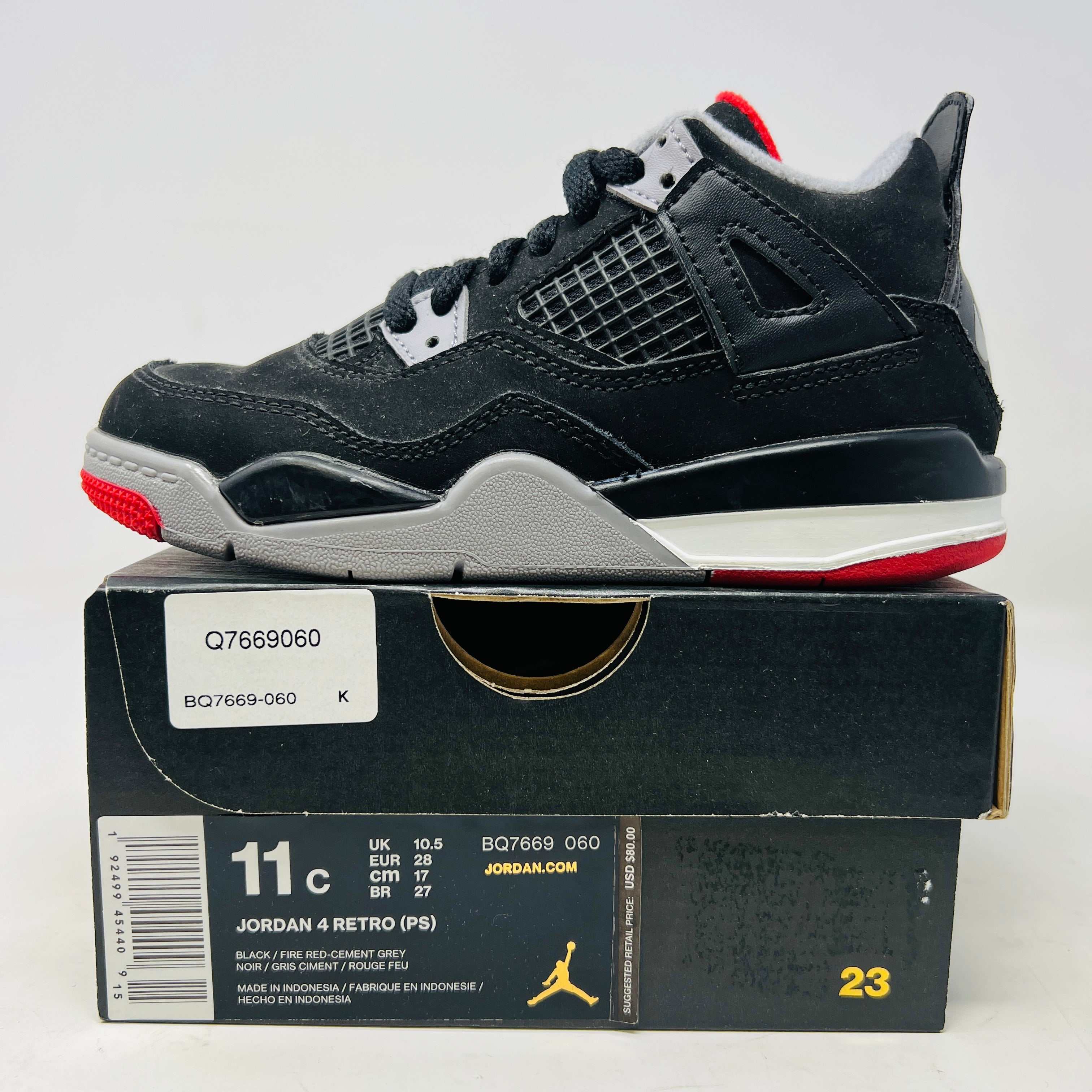 Jordan 4 Retro Bred (2019) (PS) - Image 7