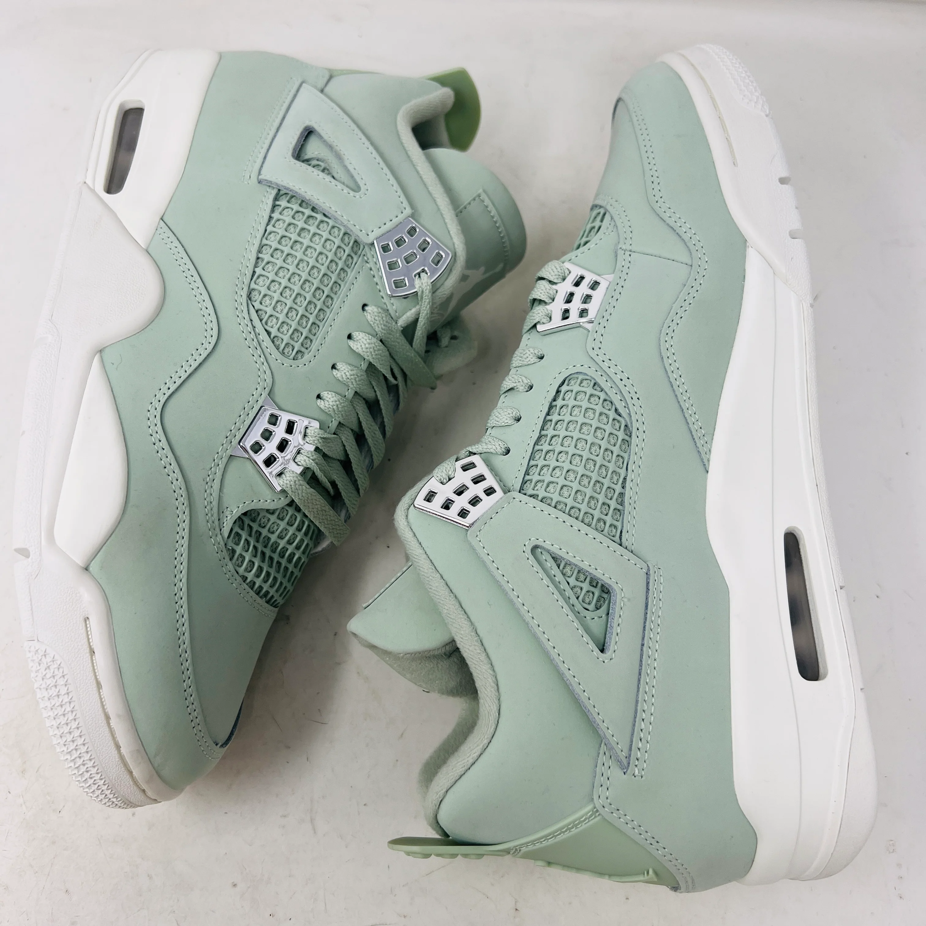 Jordan 4 Retro Seafoam Sail (Women's) - Image 4