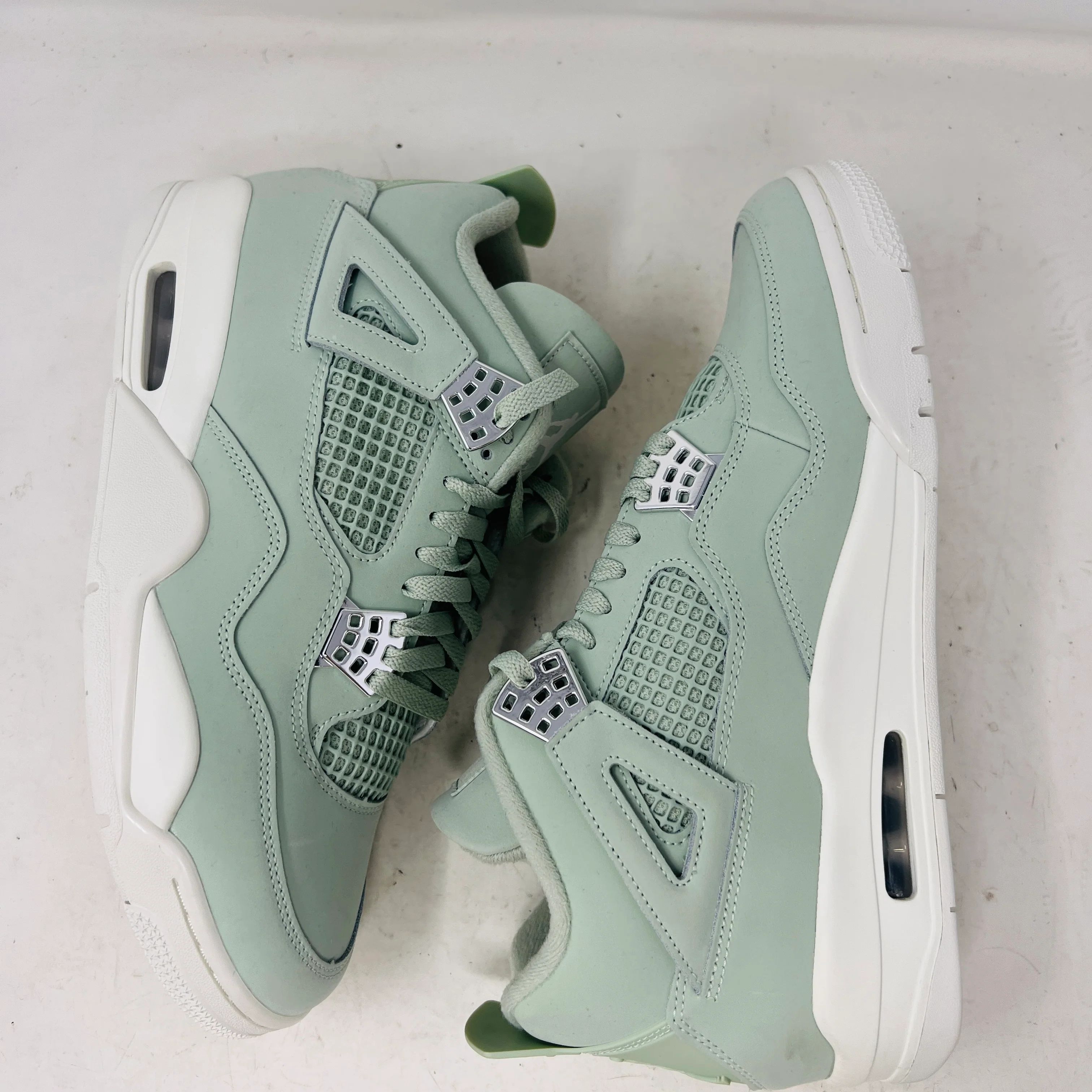 Jordan 4 Retro Seafoam Sail (Women's) - Image 3