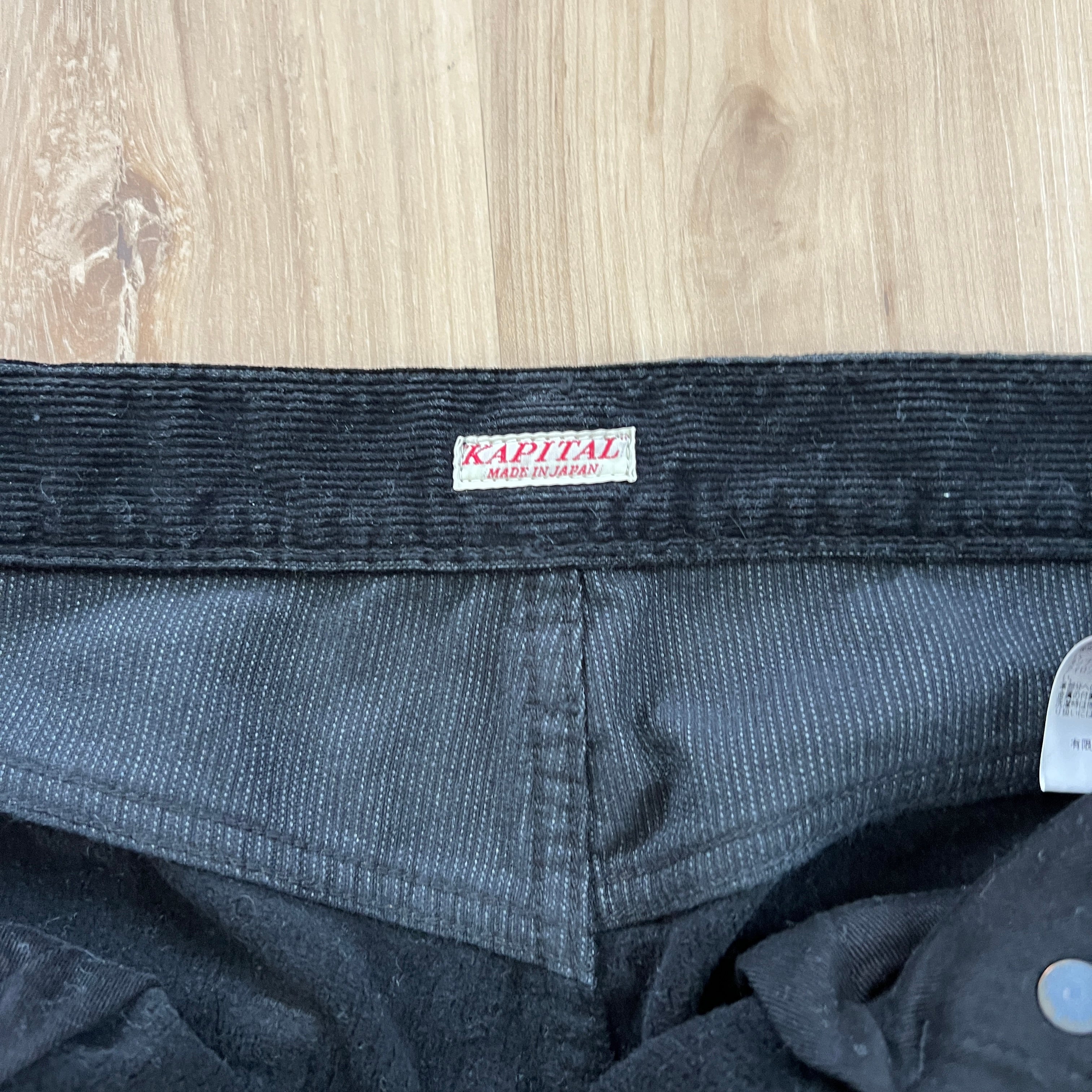Kapital Corduroy Trousers Black w/ Jewels - Image 2