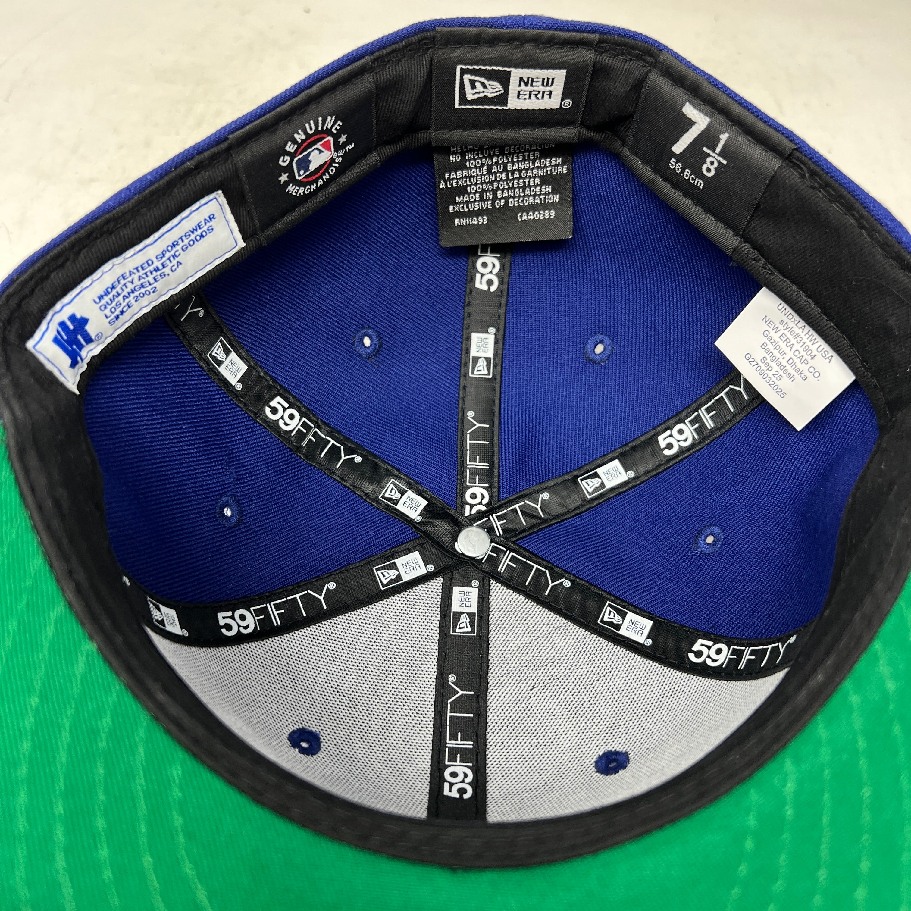 Los Angeles Dodgers New Era x Undefeated Royal Tally 59FIFTY Fitted Hat - Image 3