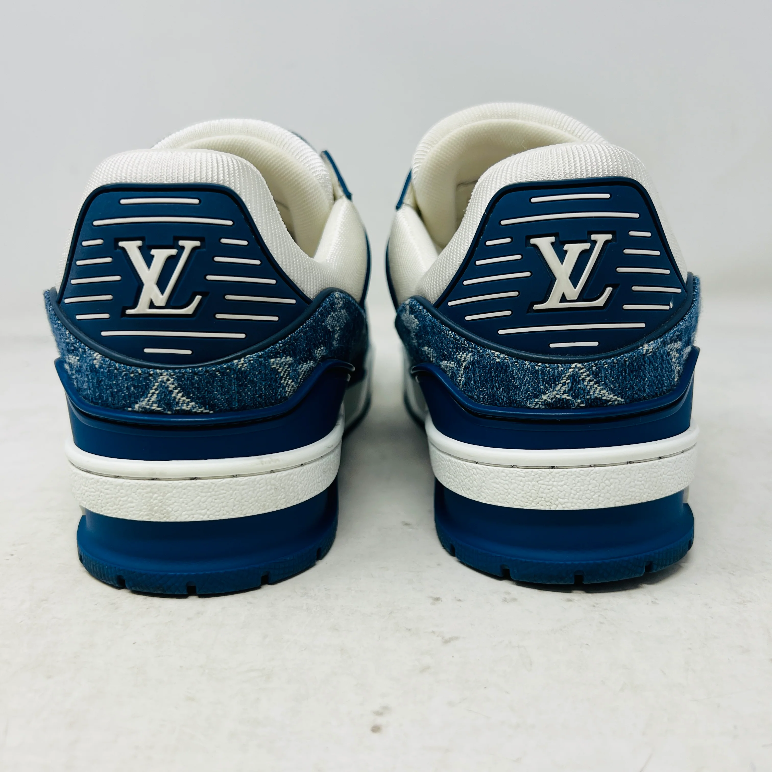Louis Vuitton LV Trainer Monogram Denim White Blue - Image 5