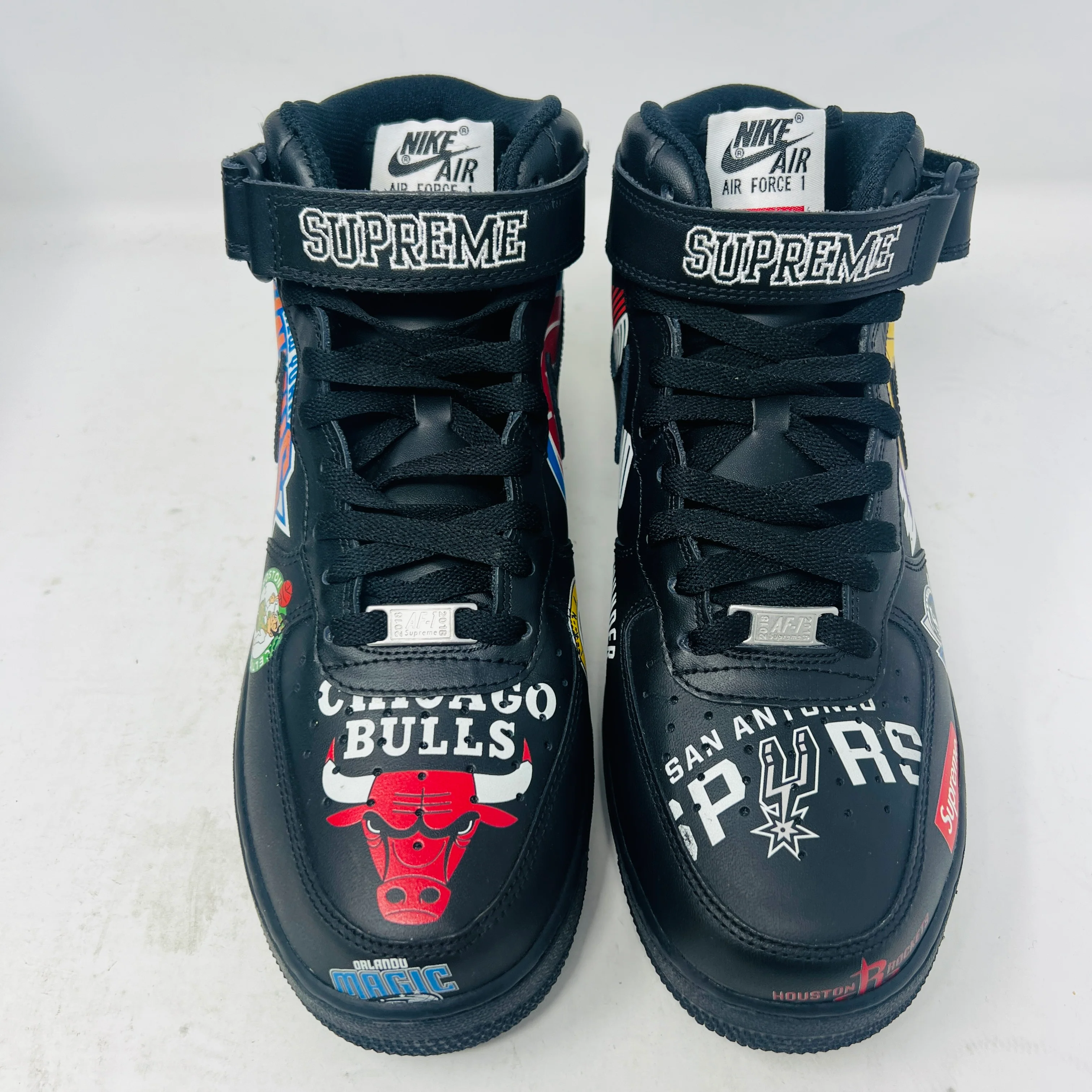 Nike Air Force 1 Mid Supreme NBA Black - Image 2