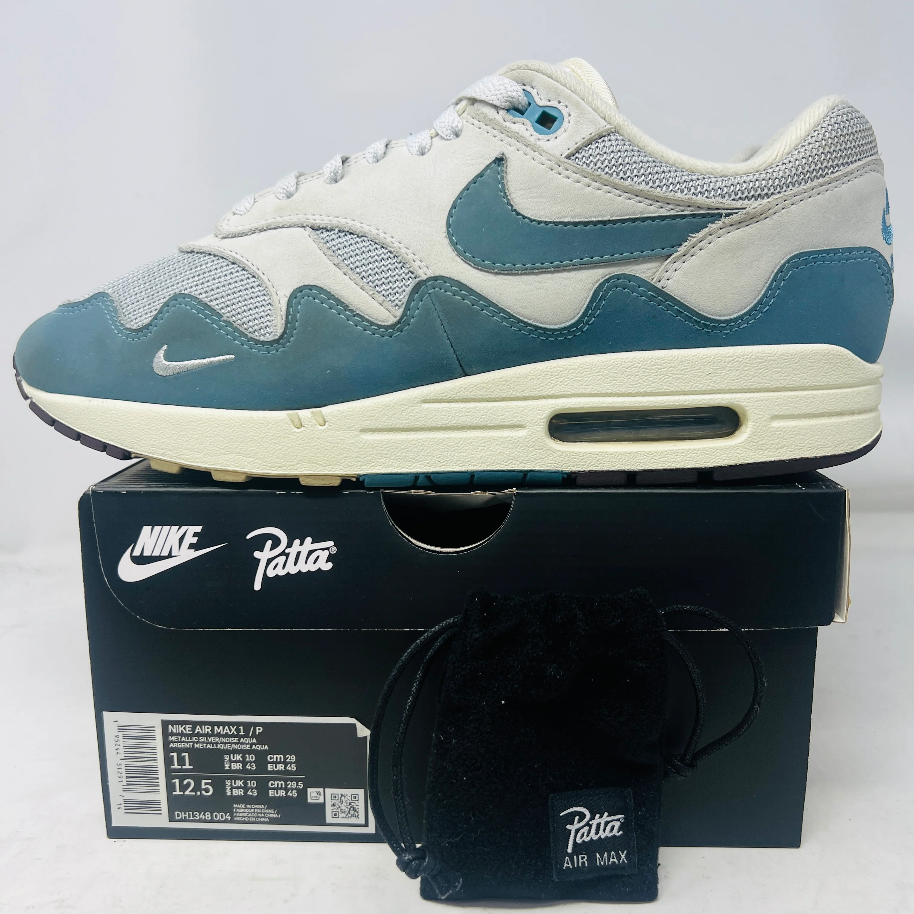 Nike Air Max 1 Patta Waves Noise Aqua (with Bracelet)