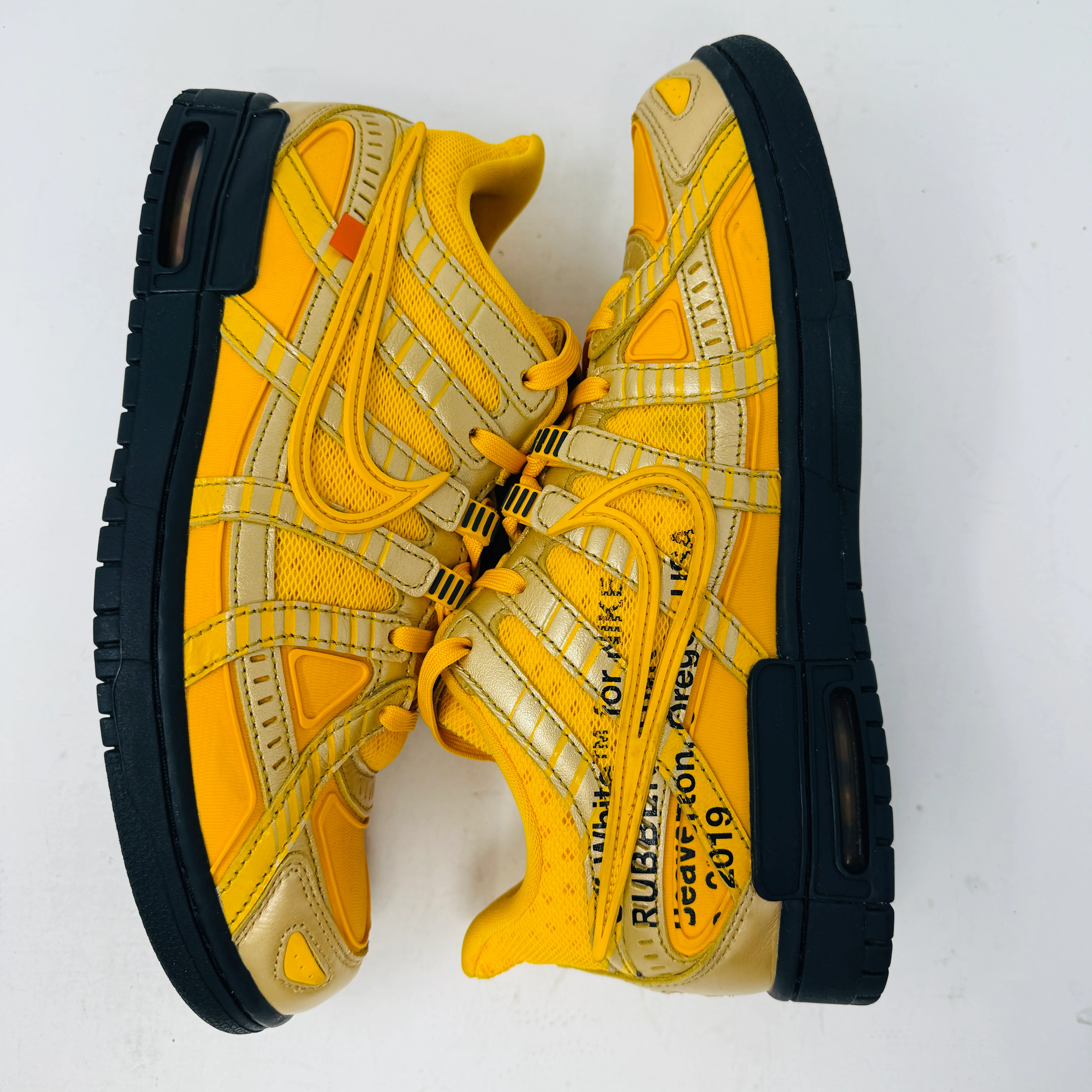 Nike Air Rubber Dunk Off-White University Gold - Image 3