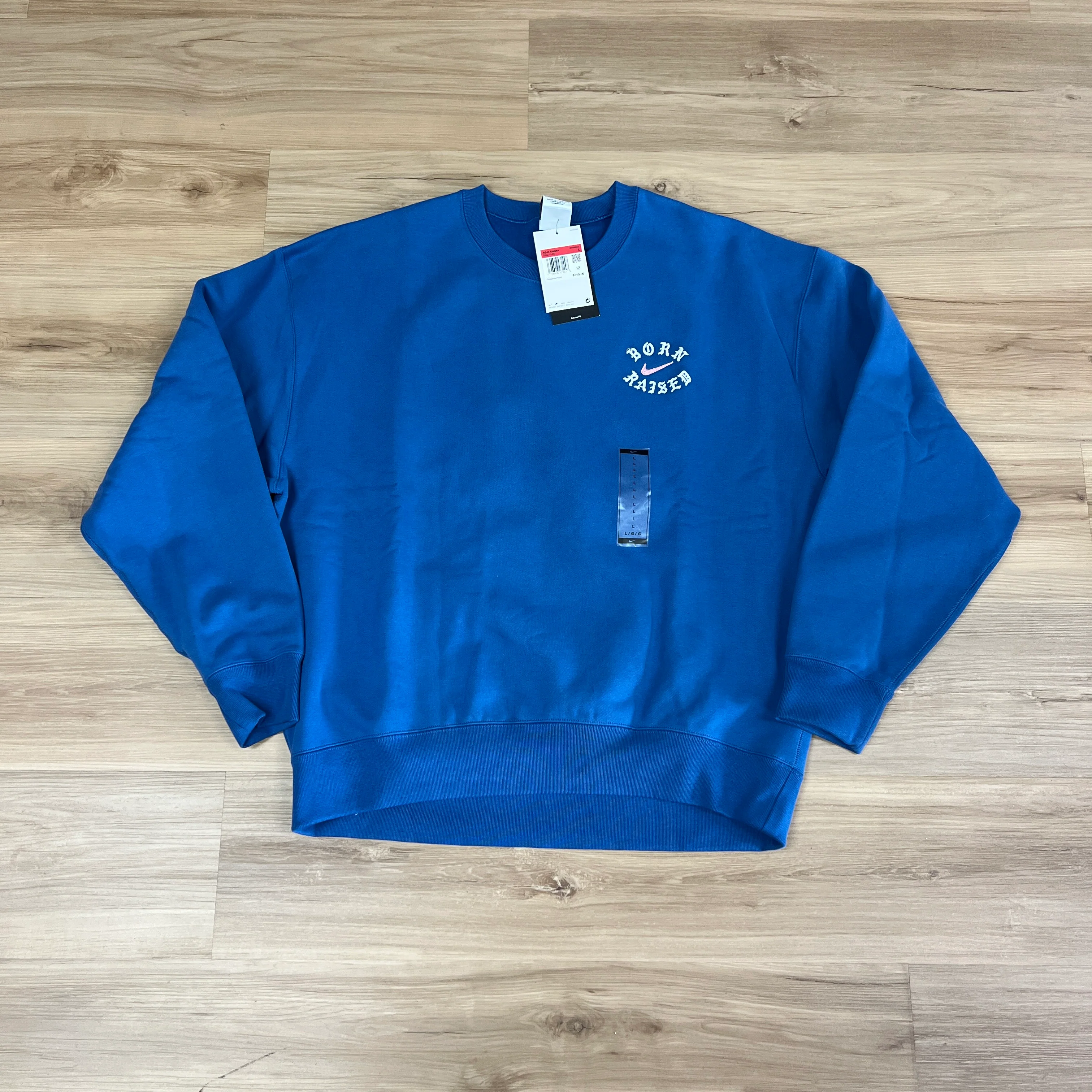 Nike SB Born X Raised Crewneck Sweatshirt Blue - Image 2