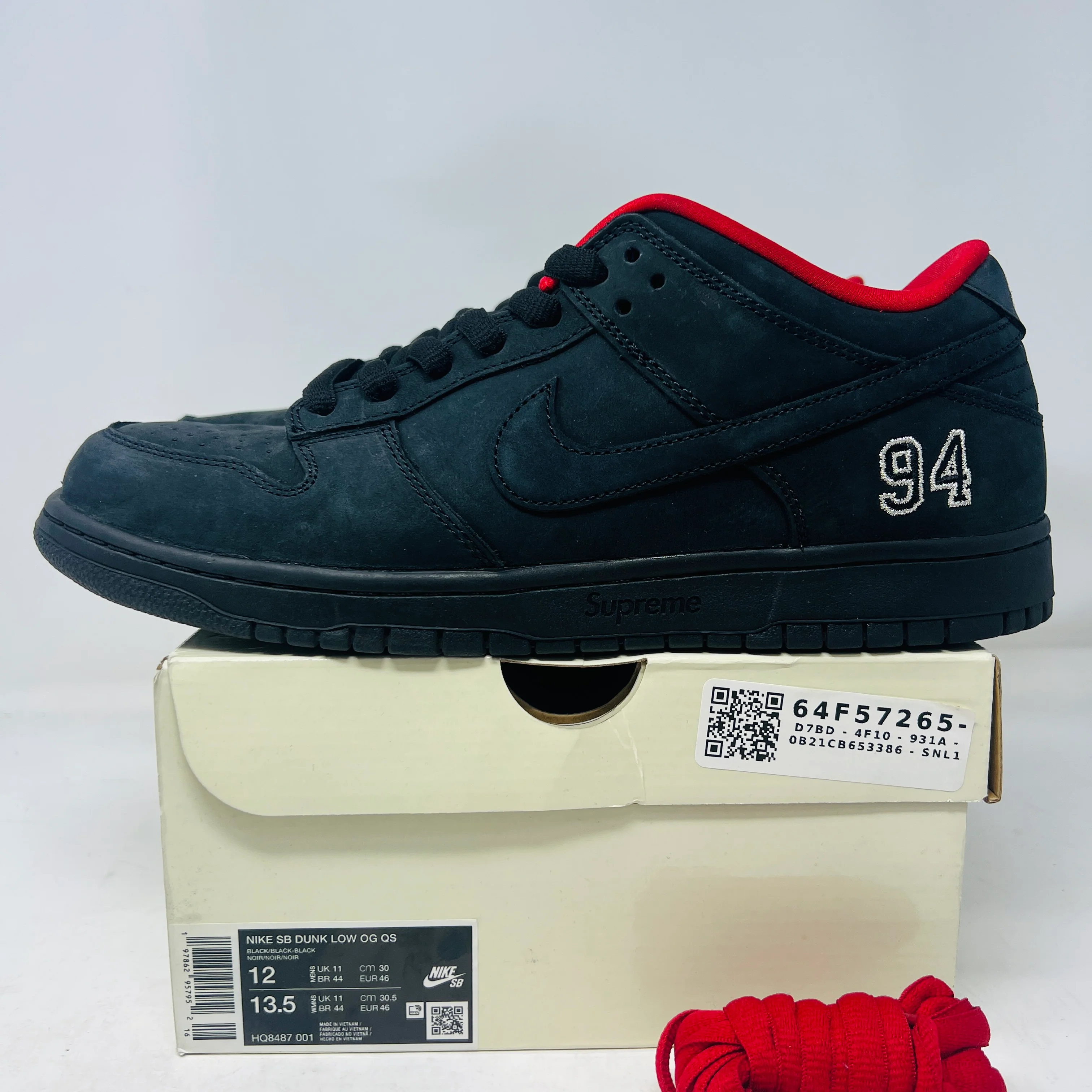 Nike SB Dunk Low Supreme 94 Black