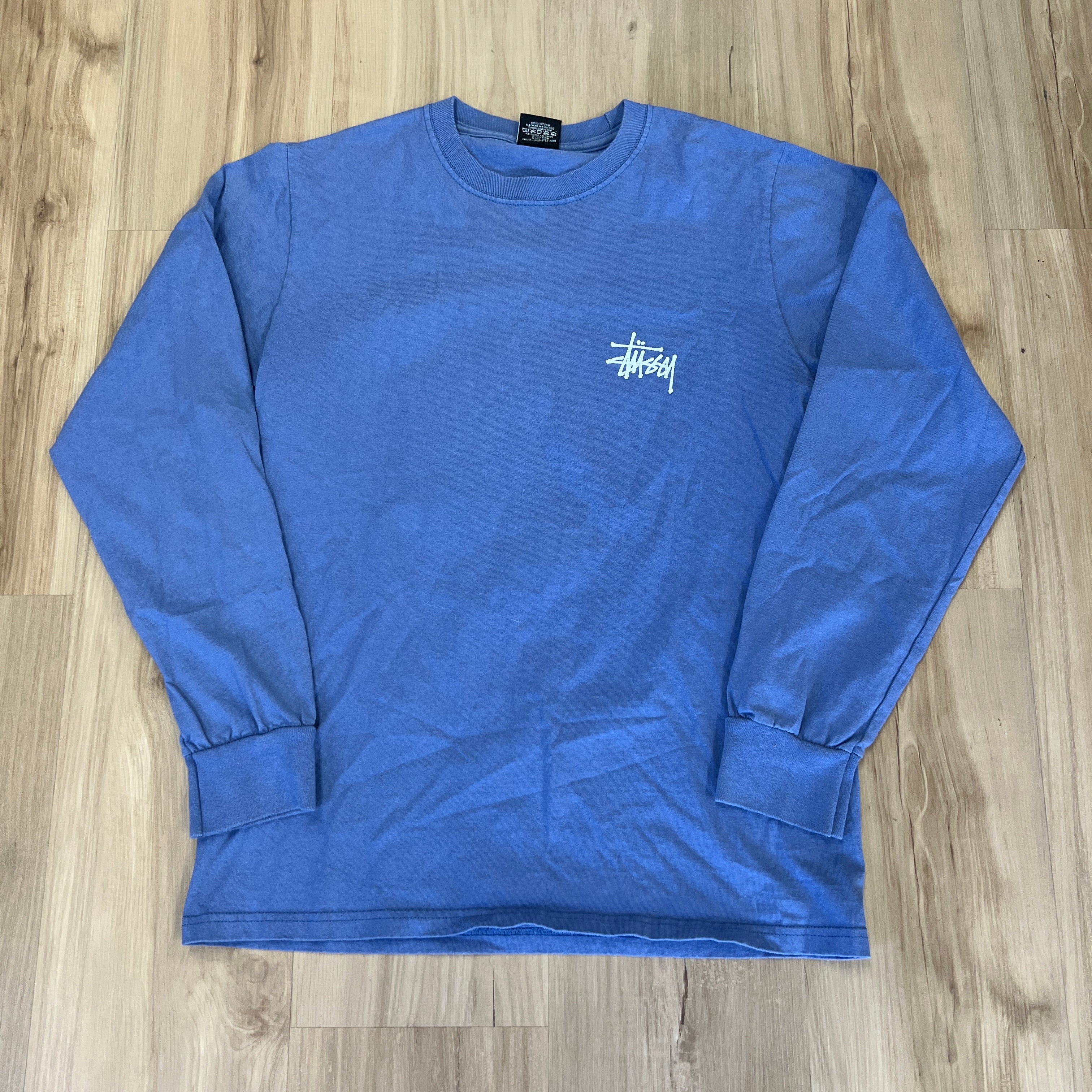 Stüssy Basic Logo L/S t-shirt Blue - Image 2