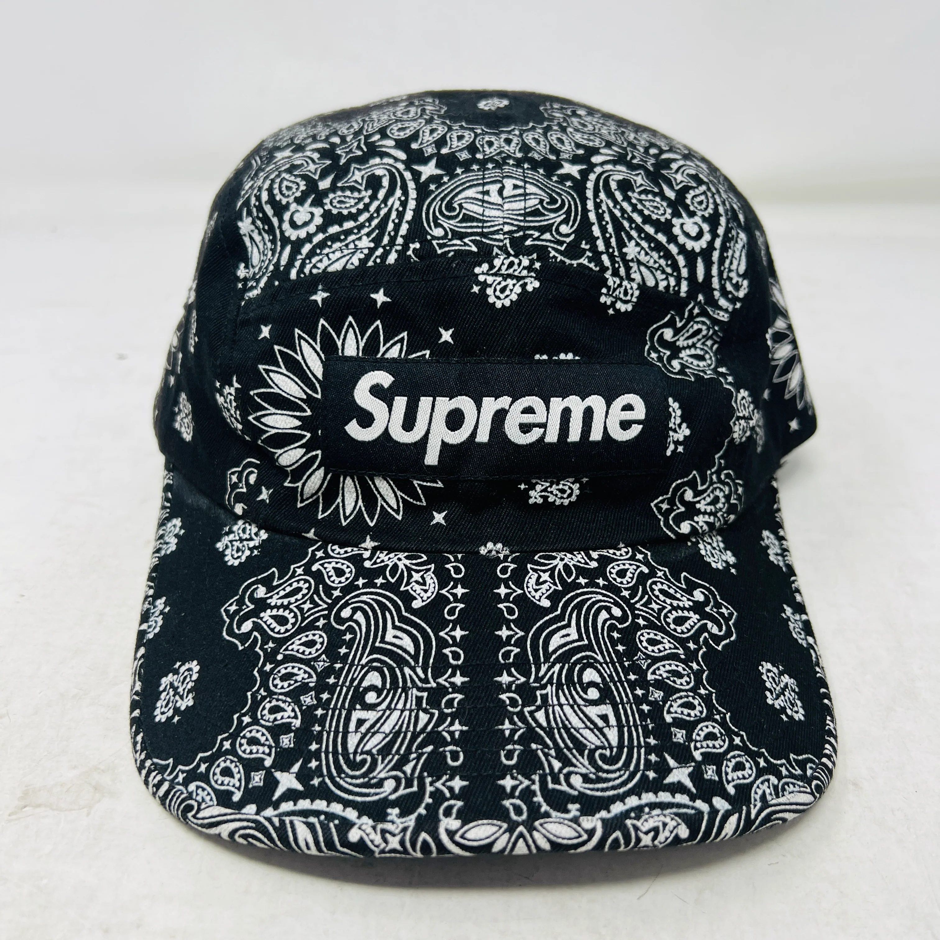 Supreme Bandana Camp Cap Black