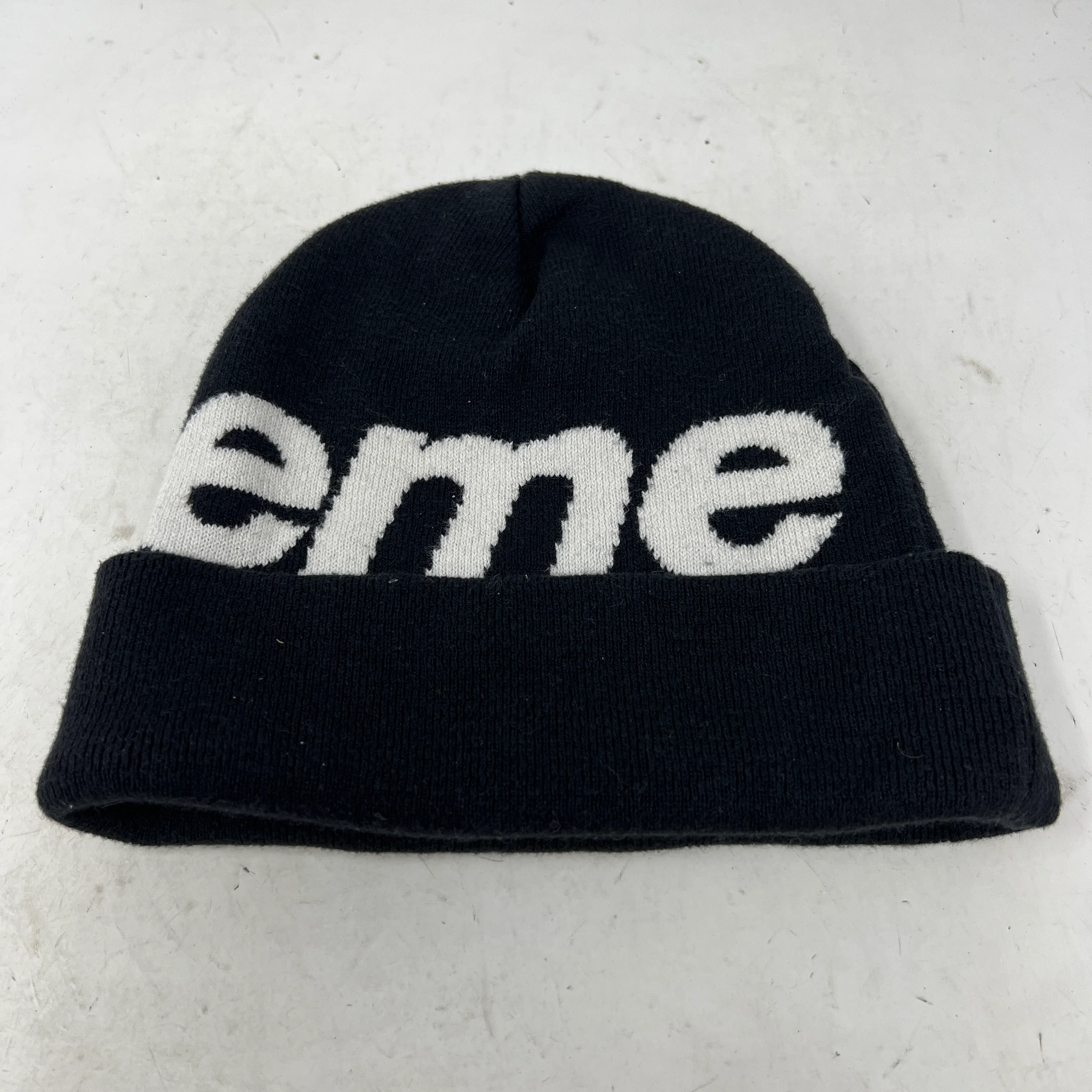 Supreme Big Logo Beanie (FW25) Black - Image 2