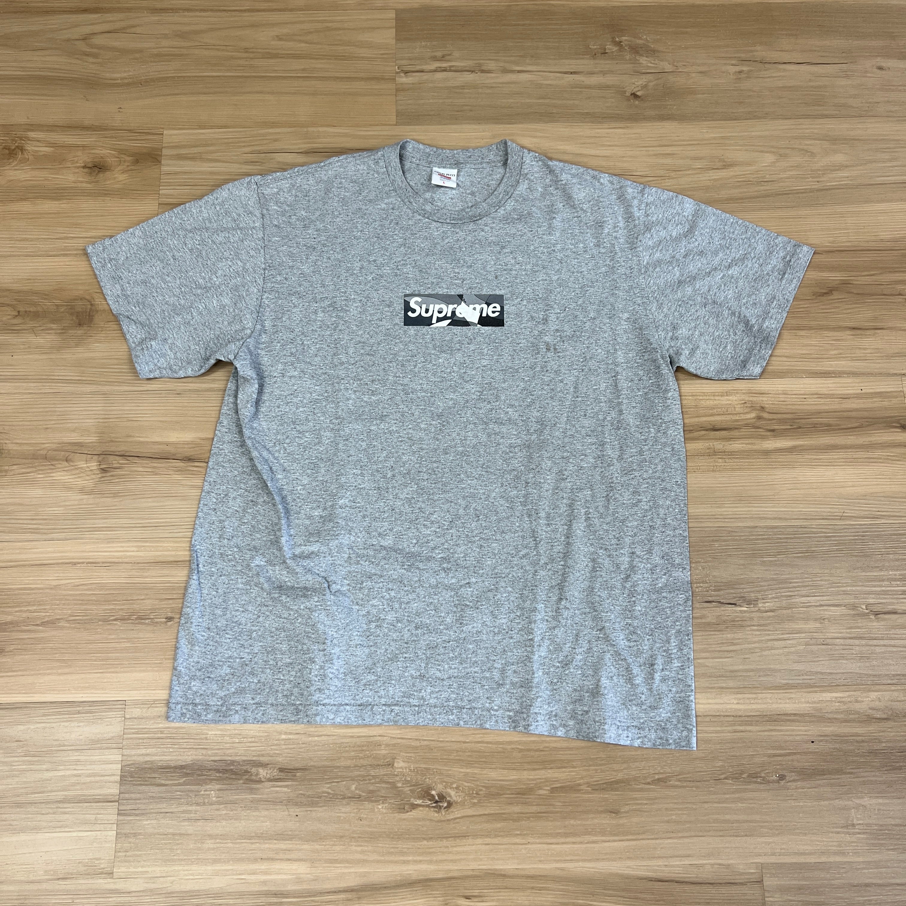 Supreme Emilio Pucci Box Logo Tee Heather Grey/Black