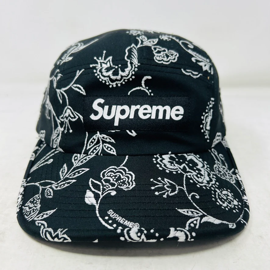 Supreme Floral Jacquard Camp Cap Black