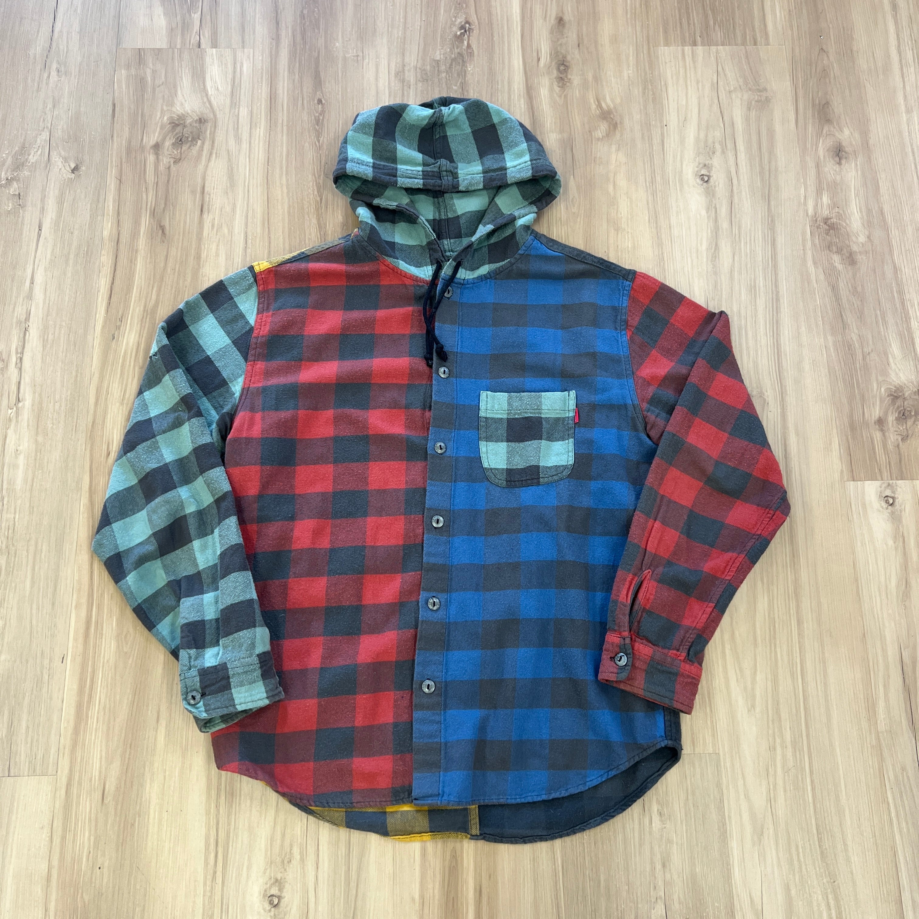 Supreme Hooded Buffalo Plaid Flannel Multi