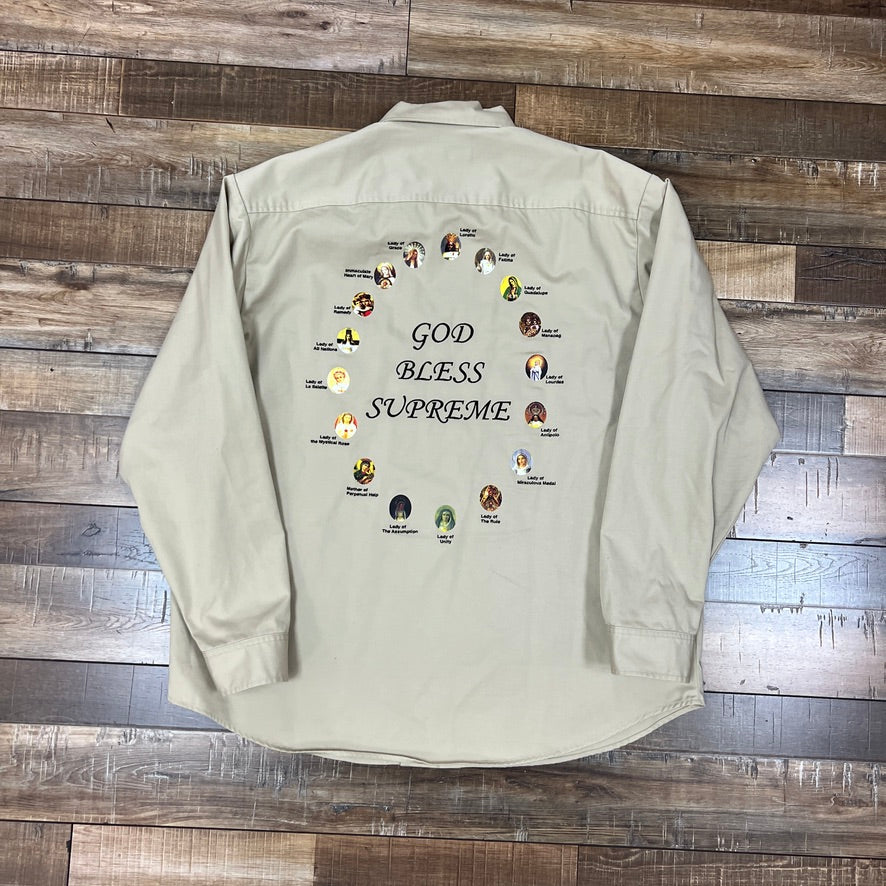 Supreme Our Lady Work Shirt 'Khaki' - Image 2