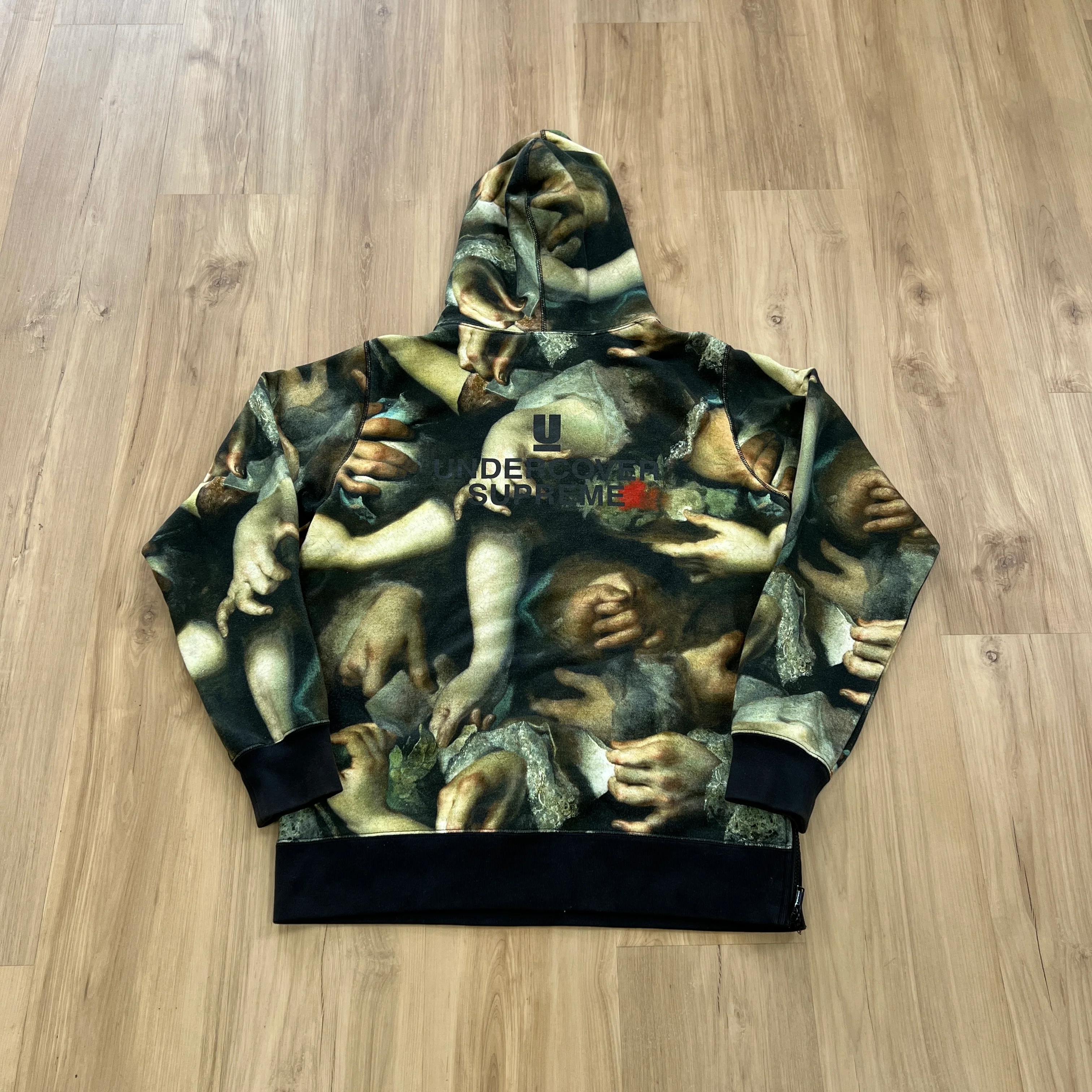 Supreme Undercover Hooded Sweatshirt Black - Image 2