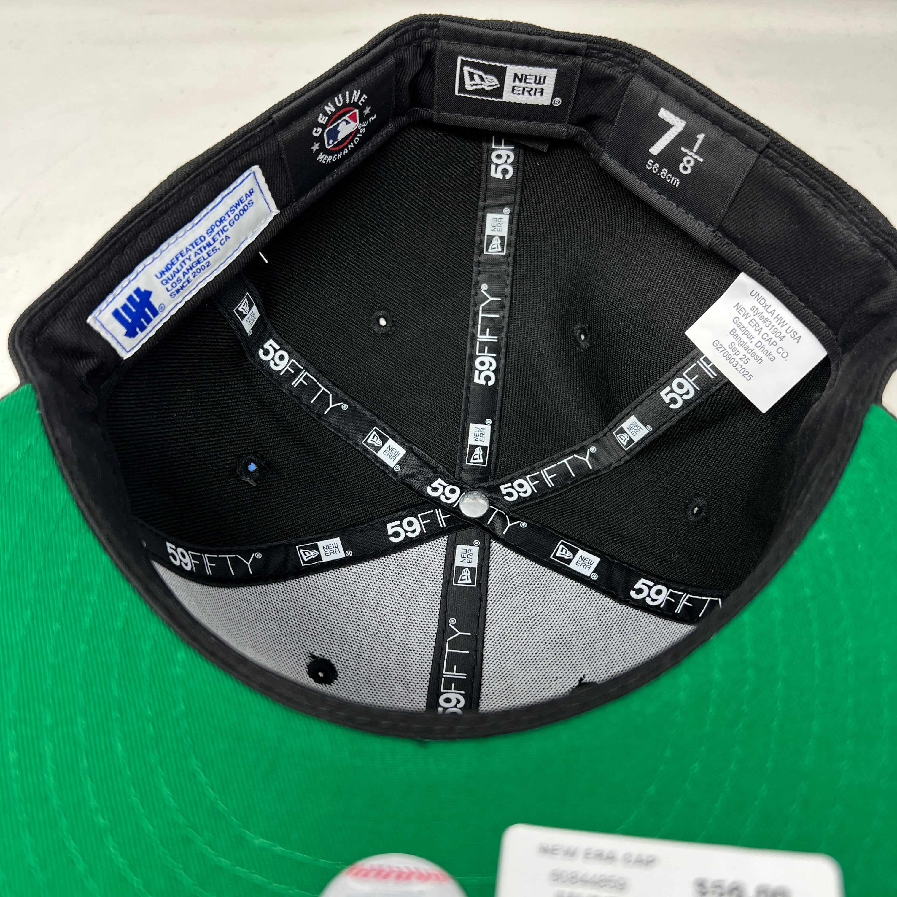 Undefeated x Los Angeles Dodgers Tally Black 59FIFTY Fitted Hat Black - Image 3